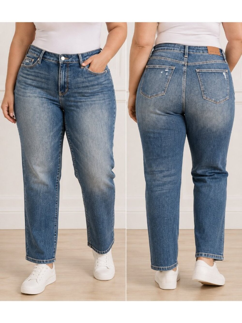 Judy Blue Womens 16W True Form High Rise Rigid Magic Straight Leg Jeans